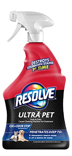 Resolve Ultra Pet Odor and Stain Remover Spray, Carpet Cleaner, 32oz...
