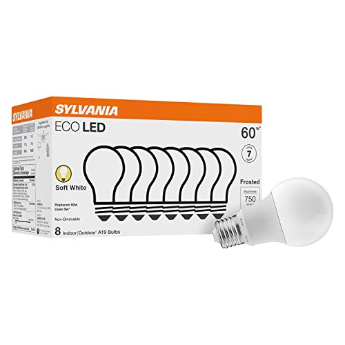 SYLVANIA ECO LED Light Bulb, A19 60W Equivalent, Efficient 9W, 7 Year,...