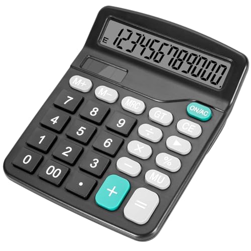 DANRONG Desktop Calculator with Big Buttons, Dual Power Source, Solar...
