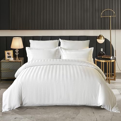 Amolavet Hotel Collection Duvet Cover King Size 100% Cotton Satin...