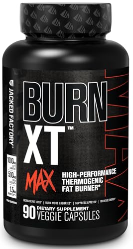 Jacked Factory Burn-XT Max - High-Performance Thermogenic Fat Burner &...