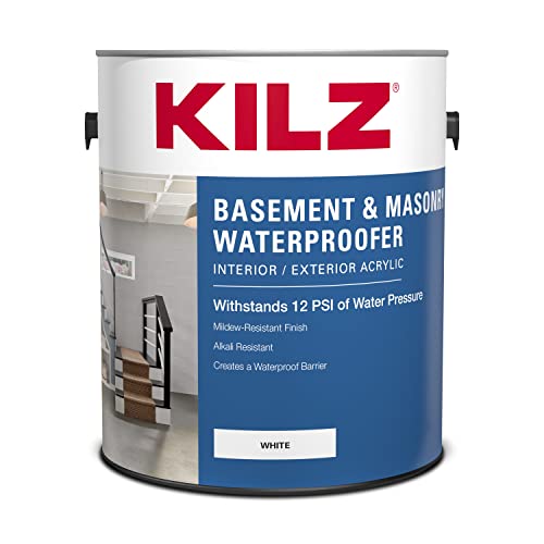 KILZ Basement and Masonry Waterproofing Paint, Interior/Exterior,...