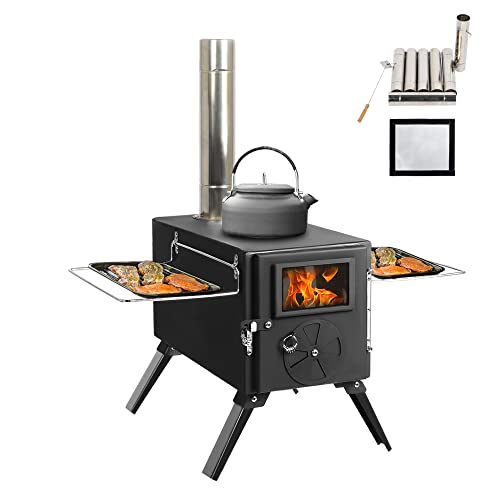 UNDUSLUY Outdoor Portable Wood Burning Stove, Heating Burner Stove for...