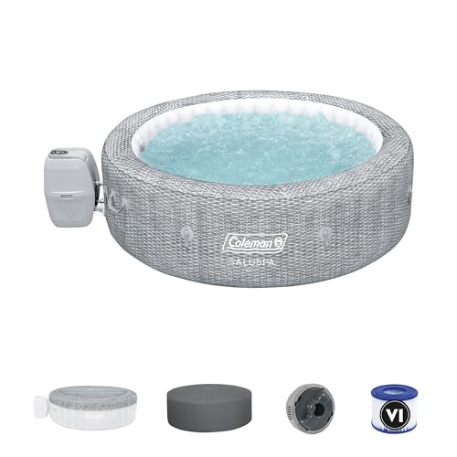 Coleman SaluSpa Sicily AirJet 7 Person Inflatable Hot Tub Round...