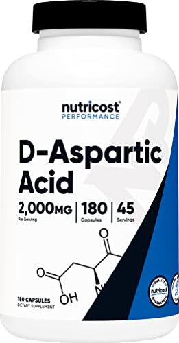 Nutricost D-Aspartic Acid (DAA) Capsules 2000mg Per Serving (180...