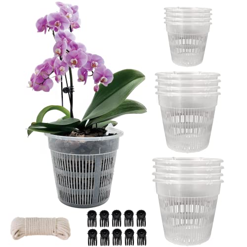 Tialero Orchid Pot, 12 Pack Orchid Pots with Holes, 4 Each of 4.5',...