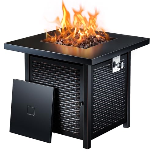 Ciays 28 Inch Propane Fire Pit CSA-Listed Outdoor Fire Pit Table,...