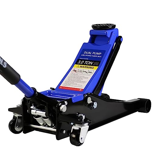 Hydraulic Low Profile and Steel Racing Floor Jack with Dual Piston...