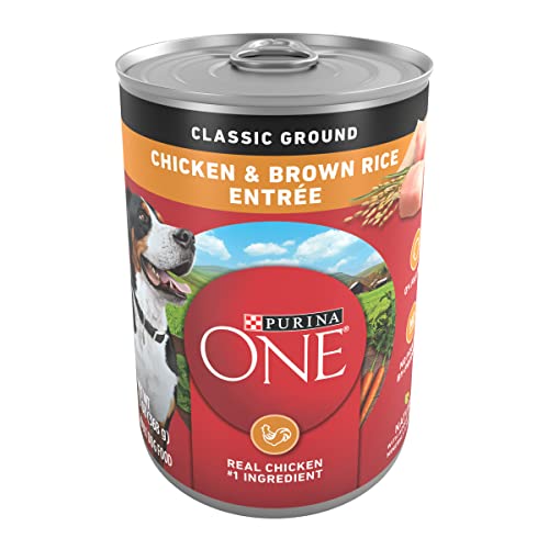 Purina ONE Classic Ground Chicken and Brown Rice Entree Adult Wet Dog...