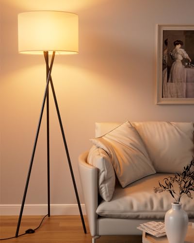 Lightdot 66IN Black Tripod Floor Lamp, Vintage Standing Lamps with E26...