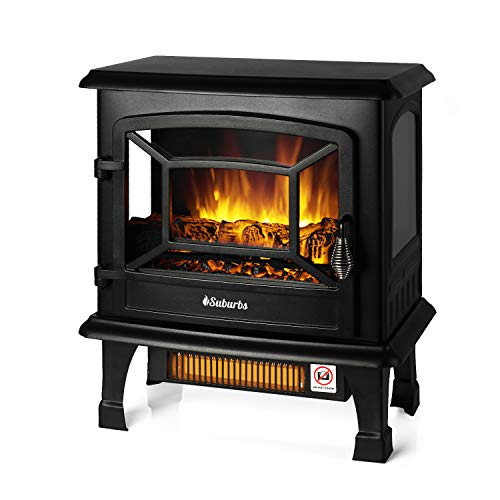TURBRO Suburbs TS20 Electric Fireplace Infrared Heater, 20'...