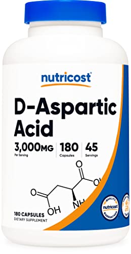 Nutricost D-Aspartic Acid (DAA) Capsules 3000mg Per Serving (180...