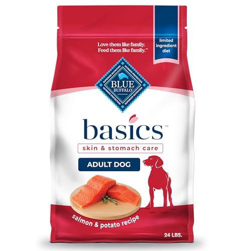 Blue Buffalo Basics Adult Dry Dog Food, Skin & Stomach Care, Limited...