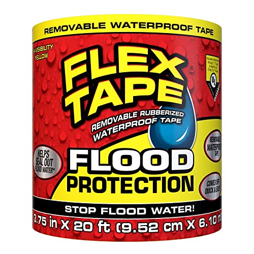 Flex Tape Flood Protection, 3.75 in x 20 ft, Waterproof Rubberized...