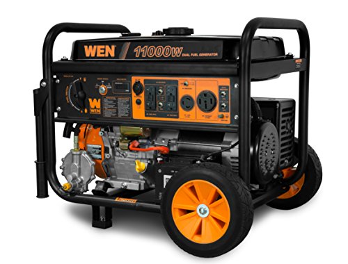 WEN DF1100T 11,000-Watt 120V/240V Dual Fuel Portable Generator with...