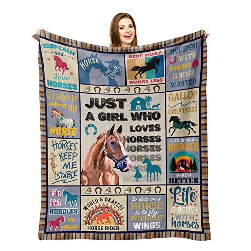 Ryubein Horse Gifts for Girls, Horse Blanket, Horse Gifts for Women,...
