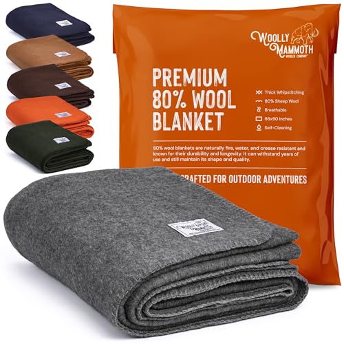 Woolly Mammoth Woolen Co. | Extra Large Merino Wool Camp Blanket |...