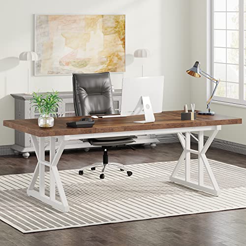 Tribesigns 70.8-Inch Executive Desk, Large Computer Office Desk...