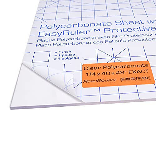 Polycarbonate Clear Plastic Sheet 40' X 48' X 0.236' (1/4') Exact with...
