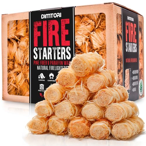 50 pcs Fire Starter for Indoor and Outdoor Use - Natural, Eco-Friendly...