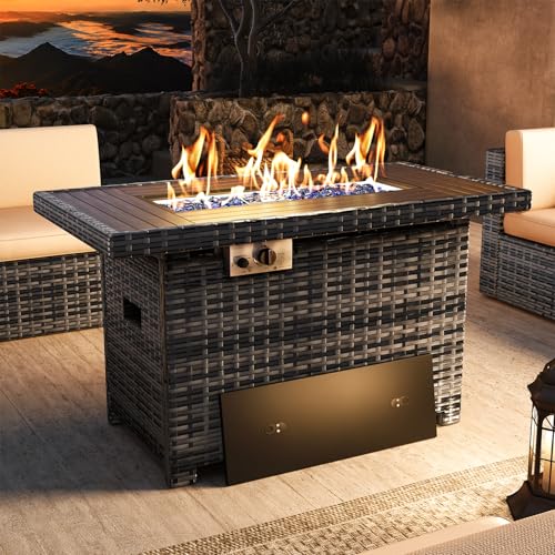Jolydale Propane Fire Pit Table 40 Inch Outdoor Gas Firepit Table with...