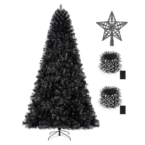 KTKDE 6ft Artificial Black Christmas Tree Outdoor Black Christmas Tree...