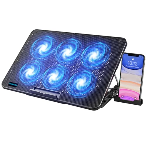 LIANGSTAR Laptop Cooling Pad, Laptop Cooler with 6 Quiet Fans for...