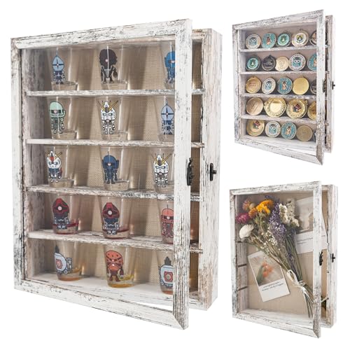 FramePro Shadow Box Frame with Removable Shelves, Deep Memory Box...