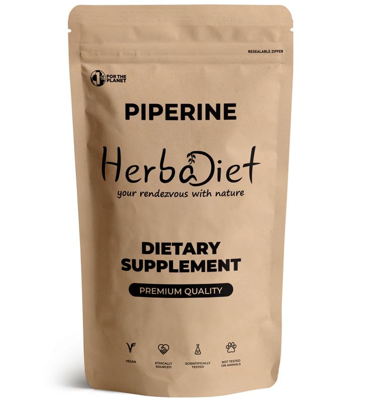 Herbadiet Piperine 95% Powder | Black Pepper Extract Powder 95% by...