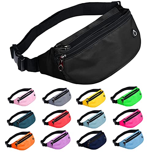 Fanny Packs for Men and Women, Waterproof Sports Waist Pack Bag for...