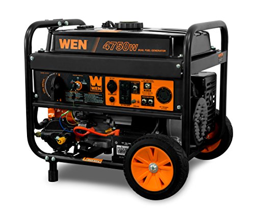 WEN DF475T Dual Fuel 120V/240V Portable Generator with Electric Start...