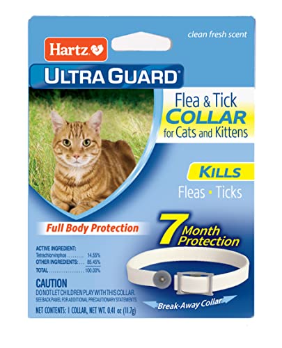 Hartz UltraGuard Flea & Tick Collar for Cats and Kittens, 7 Month Flea...