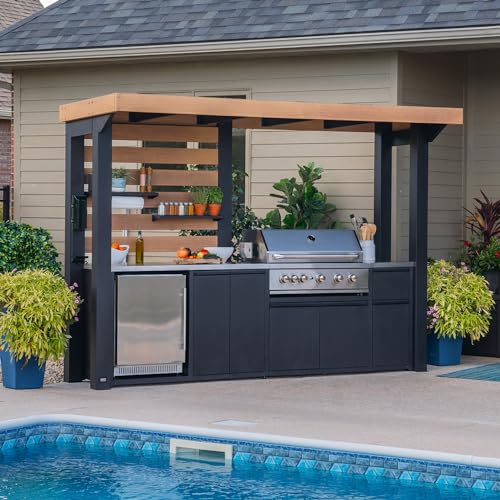 Backyard Discovery Fusion Flame Outdoor Kitchen, with 38 inch 5-burner...