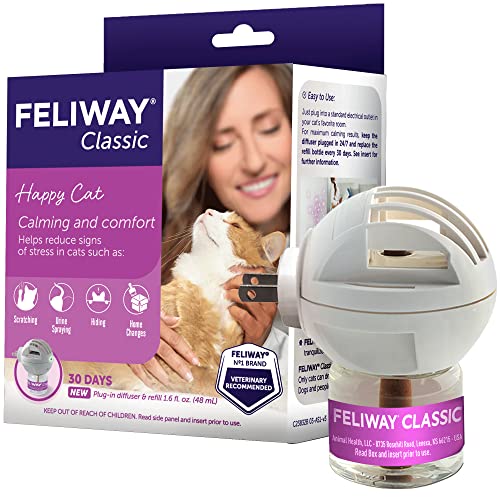 FELIWAY Classic Cat Calming Pheromone Diffuser, 30 Day Starter Kit (48...