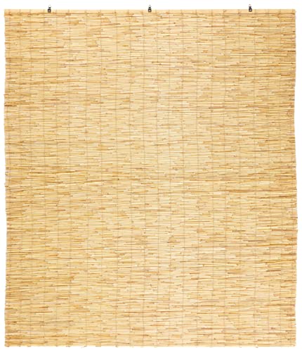 Backyard X-Scapes Light-Filtering Cord-Free Bamboo Reed Roll-Up Blind...
