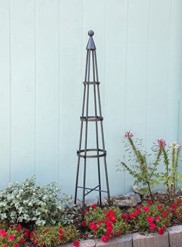 Achla Design OBL-01A Garden Obelisk, 61' H Trellis, Graphite