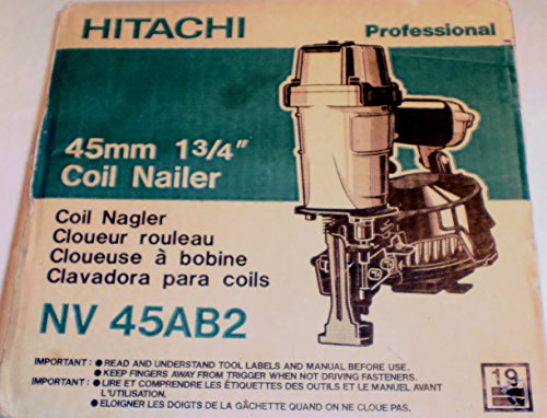 Hitachi NV45AB2 7/8-Inch to 1-3/4-Inch Coil Roofing Nailer (Side Load)...