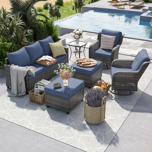 UDPATIO Patio Conversation Sets, 6 Pieces Outdoor Sectional Furniture,...
