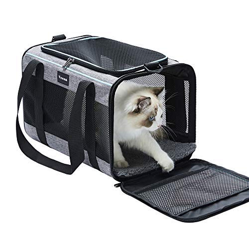 Vceoa 17.5x11x11 Inches Cat, Dog Carrier for Pets Up to 16 Lbs,...