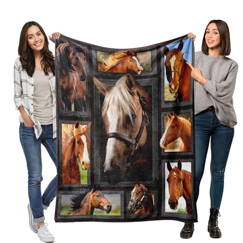 Horse Blanket Gift for Girls Women,Horse Blanket Throw,FLannel Fleece...