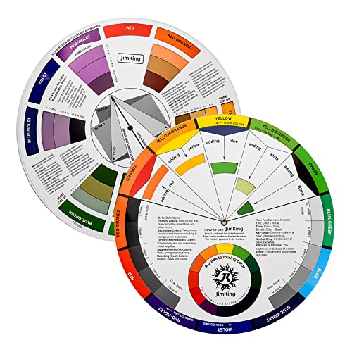 JimKing Creative Color Wheel, Paint Mixing Learning Guide, Art Class...