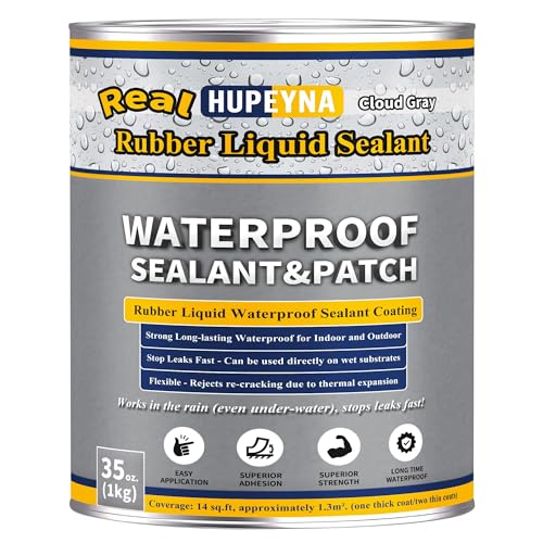 Rubber Liquid Waterproof Sealant, Hupeyna 35 oz Waterproof Patch &...