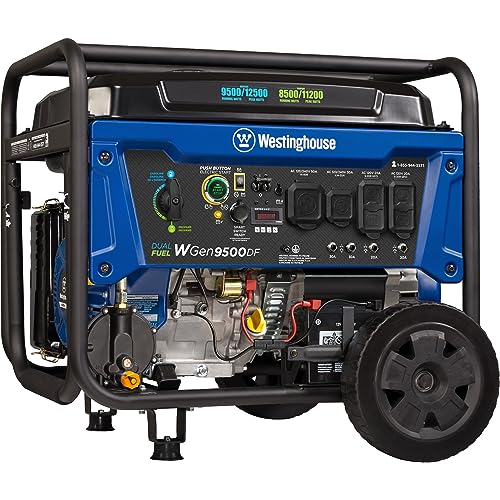 Westinghouse 12500 Watt Dual Fuel Home Backup Portable Generator,...