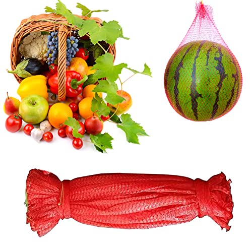 YimeBand 50 Pack Watermelon Nets 17.7 Inches Red Onion Mesh Bags...