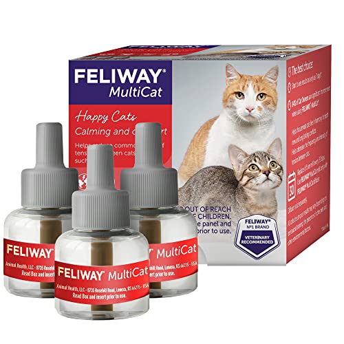 FELIWAY MultiCat Calming Pheromone, 30 Day Refill - 3 Count (Pack of...