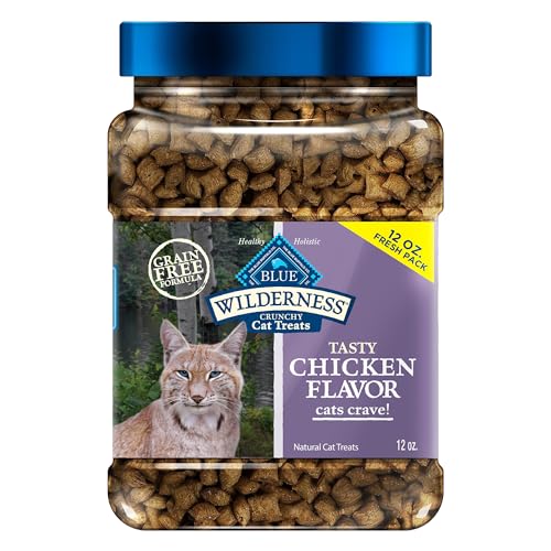Blue Buffalo Wilderness Crunchy Cat Treats, Grain-Free Treats for Cats...
