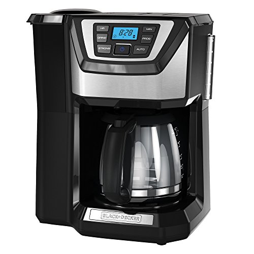 BLACK+DECKER 12-Cup Mill and Brew Coffe Maker, CM5000B, 24-Hour...