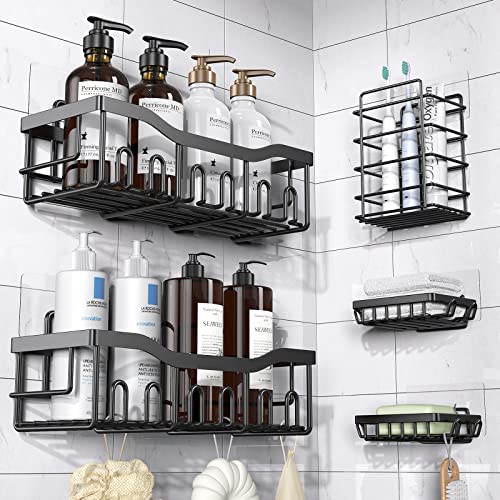 EUDELE Shower Caddy 5 Pack,Adhesive Shower Organizer for Bathroom...