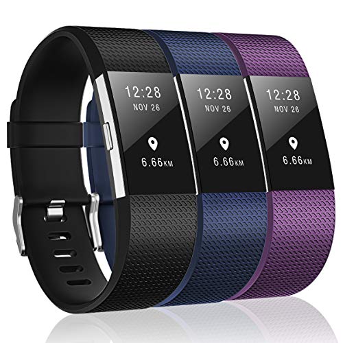 3 Pack Bands Compatible with Fitbit Charge 2, Classic & Special...