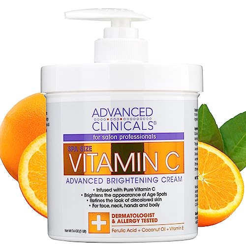Advanced Clinicals Vitamin C Cream Face & Body Lotion Moisturizer |...